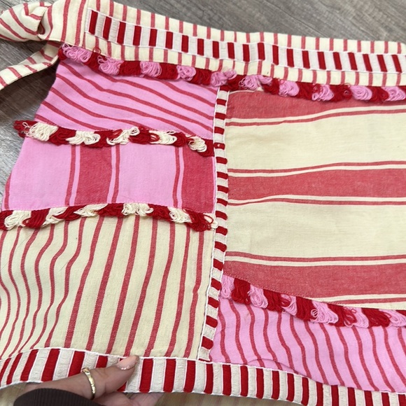 Dodo Bar or tasseled striped cotton skirt Size M beautiful detail asymmetrical - Picture 16 of 16